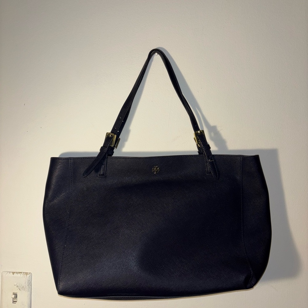 Tory Burch blue Leather Tote Bag
